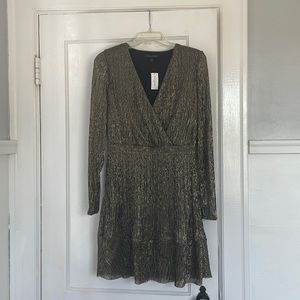 Banana Republic Factory gold and black shimmer dress